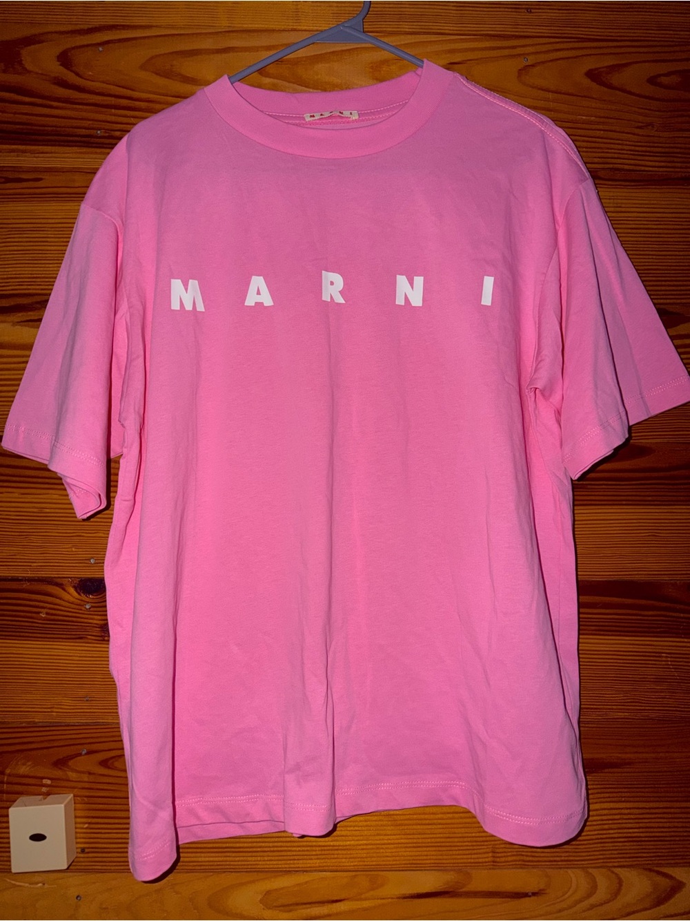 Marni T-Shirt Womens Size 38 Pink Short Sleeve Logo Designer Tee Luxury